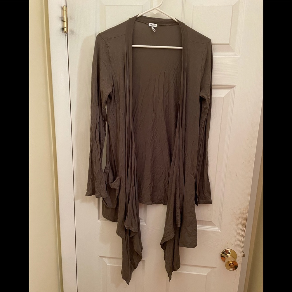 Splendid Green Open Cardigan